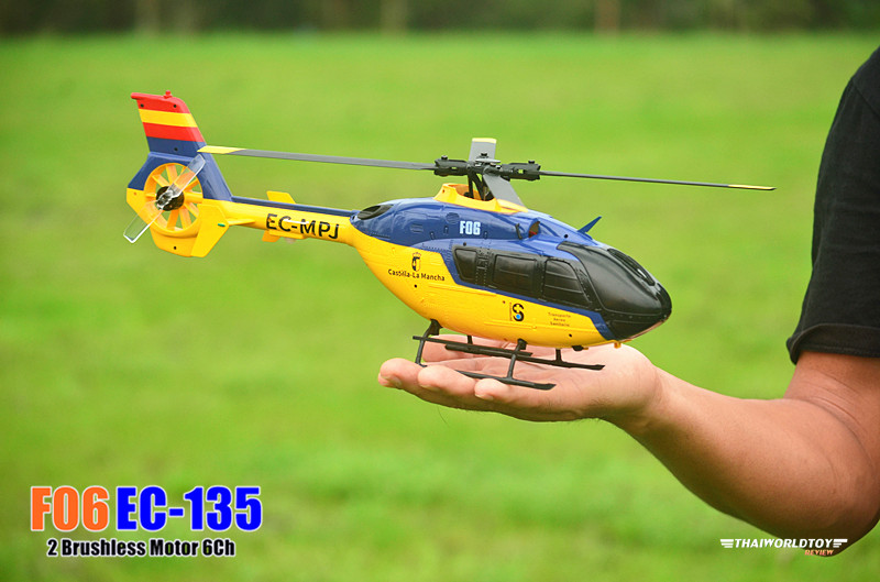 F06 EC-135 RC 6CH Helicopter 2Brushless Motor