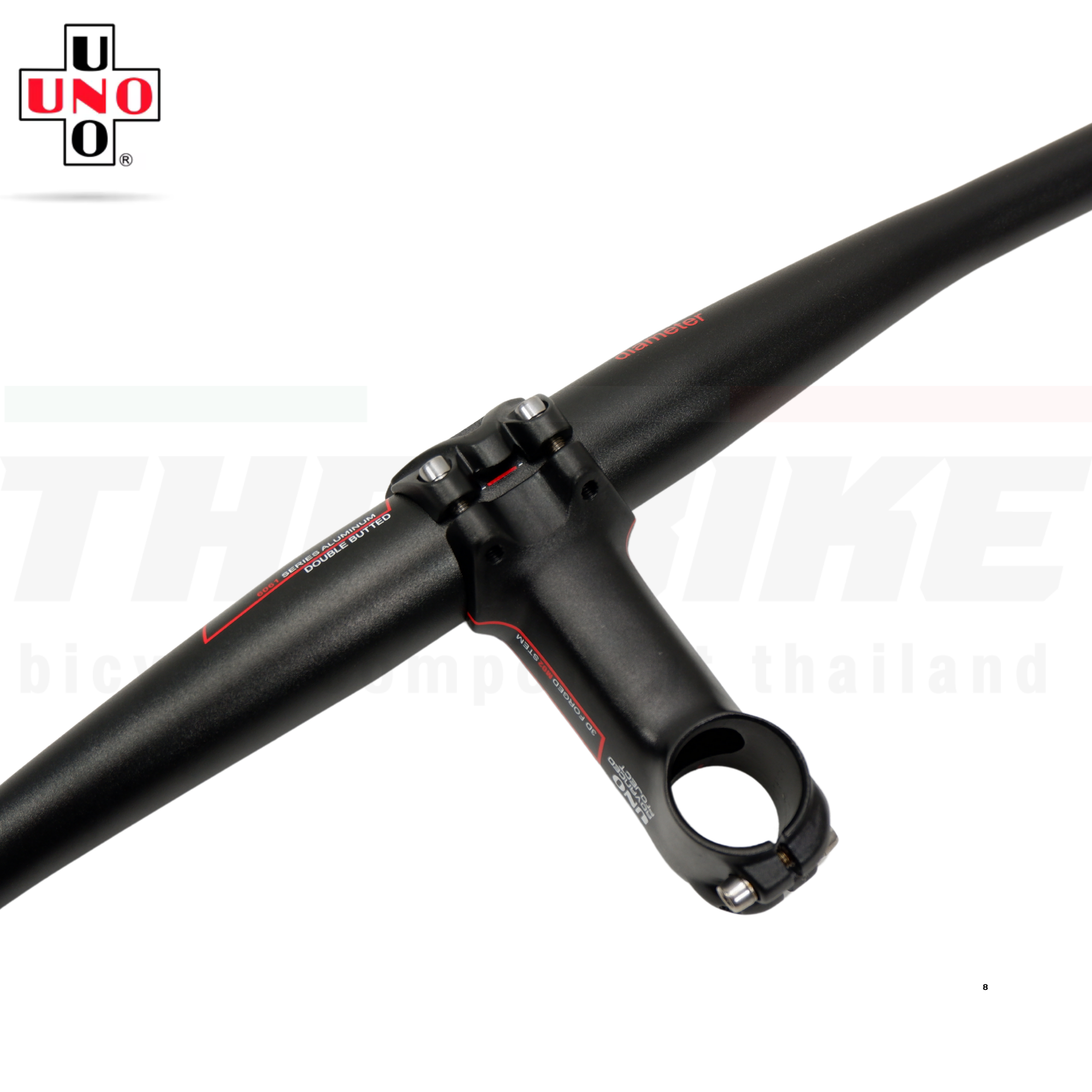 ชุดแฮนด์จักรยานพร้อมสเต็มอลูมิเนียม UNO M35 คอแฮนด์ 35มม. พร้อมแฮนด์