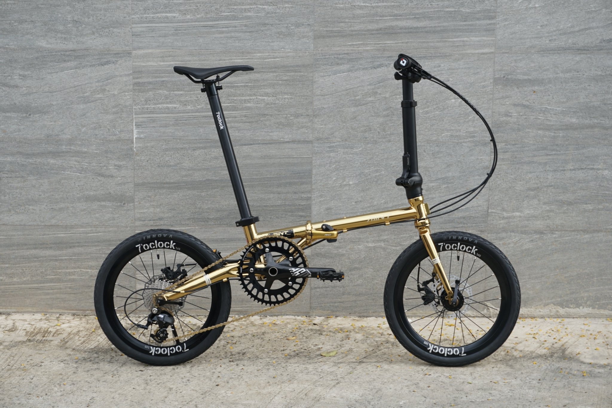 MINT : T9-349 จักรยานพับได้ เฟรมโครโมลี่ 9 สปีด ดิสเบรก นน. 11.5 กก. นุ่มนวล ปั่นสบาย