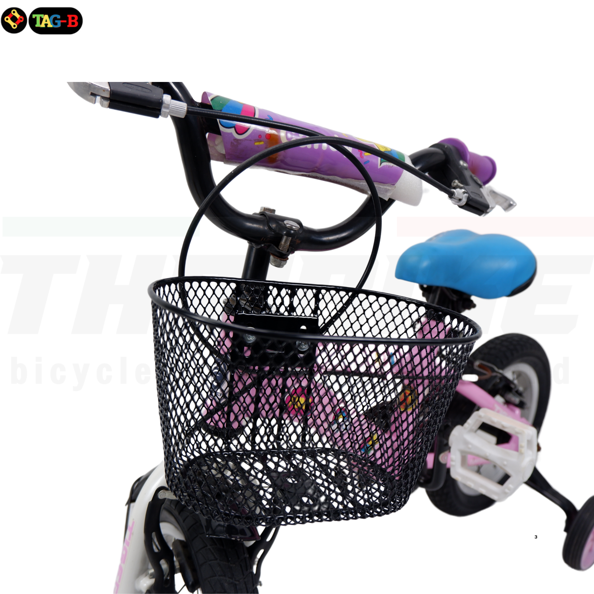 ตะกร้าจักรยานเด็ก ตะกร้ารถเข็นเด็ก แบบเหล็กชุบ