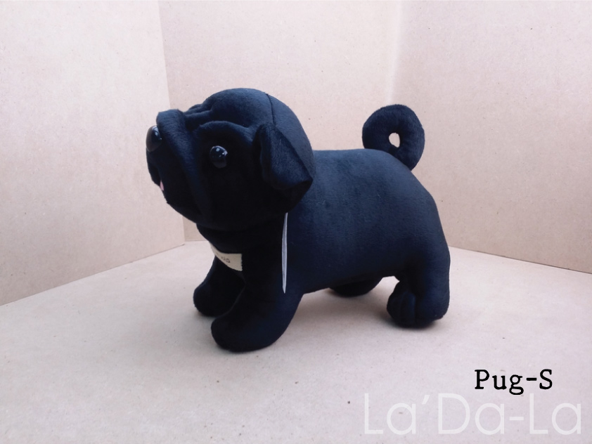 ตุ๊กตาหมาปั๊ก สีดำ Pug Softy Toy - S BLACK ตุ๊กตาหมา ติดชื่อได้ ของขวัญวันเกิด ของขวัญรับปริญญา