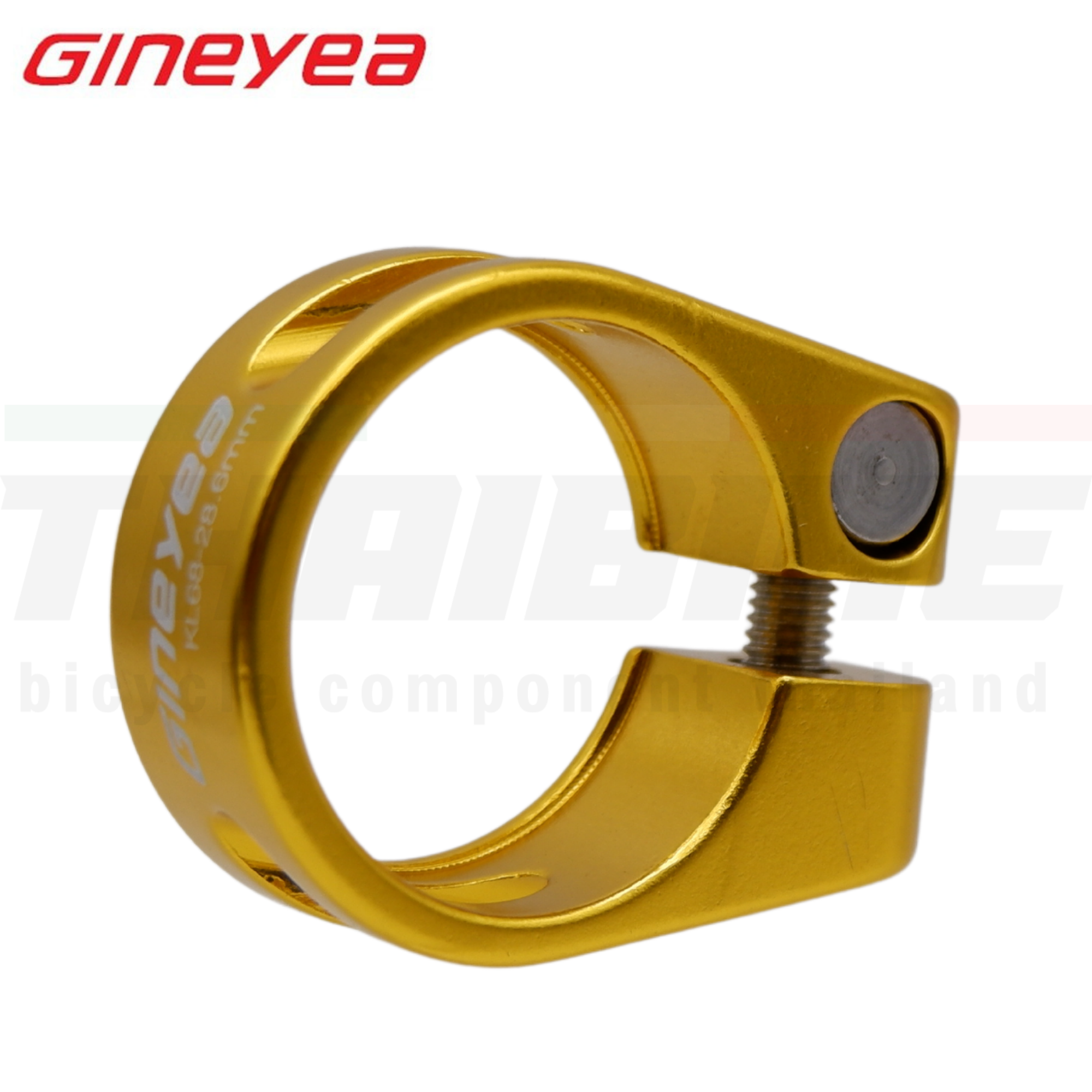 รัดหลักอานจักรยานอลูมิเนียม แบบขันน็อต GINEYEA 28.6mm/30.2mm/31.8mm/34.9mm