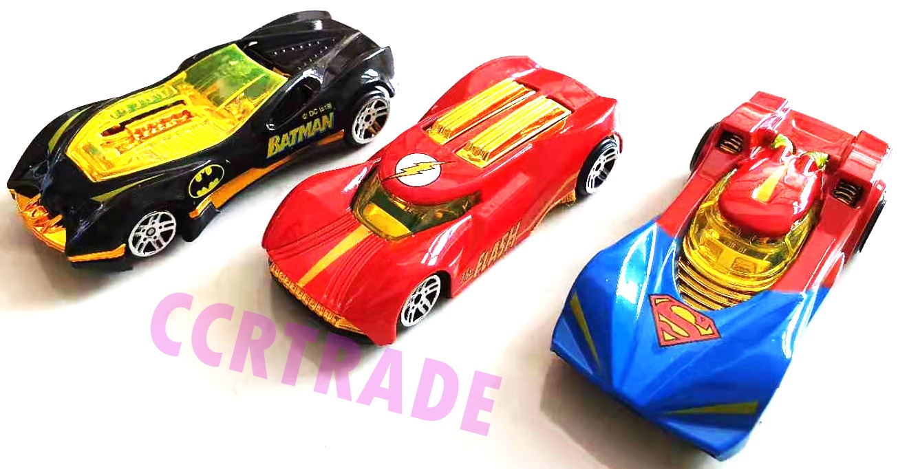 เซ็ตรถเหล็กฮีโร่ DC 3 ชิ้นกล่อง 9.5x24 ซม.(ลิขสิทธิ์แท้)(1x3)