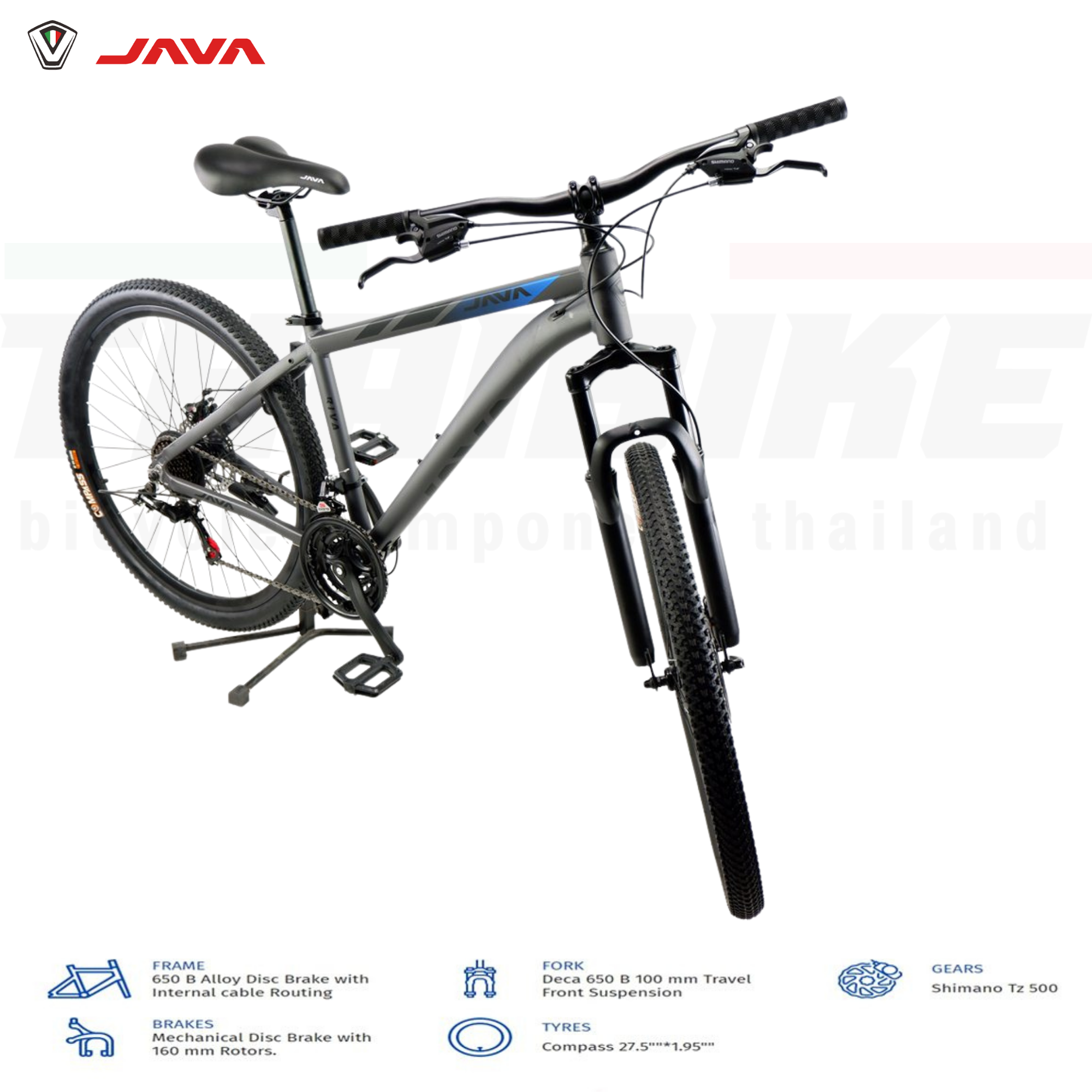 ล้อ 27.5 21 SPD จักรยานเสือภูเขาอลูมิเนียม JAVA RIVA เกียร์ SHIMANO