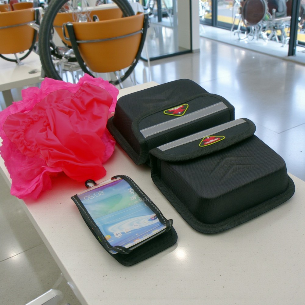 กระเป๋าพาดเฟรมหน้าจักรยานใส่มือถือได้ แบบทรงแข็ง WOLFBASE THAIBIKE พร้อมผ้ากันฝน