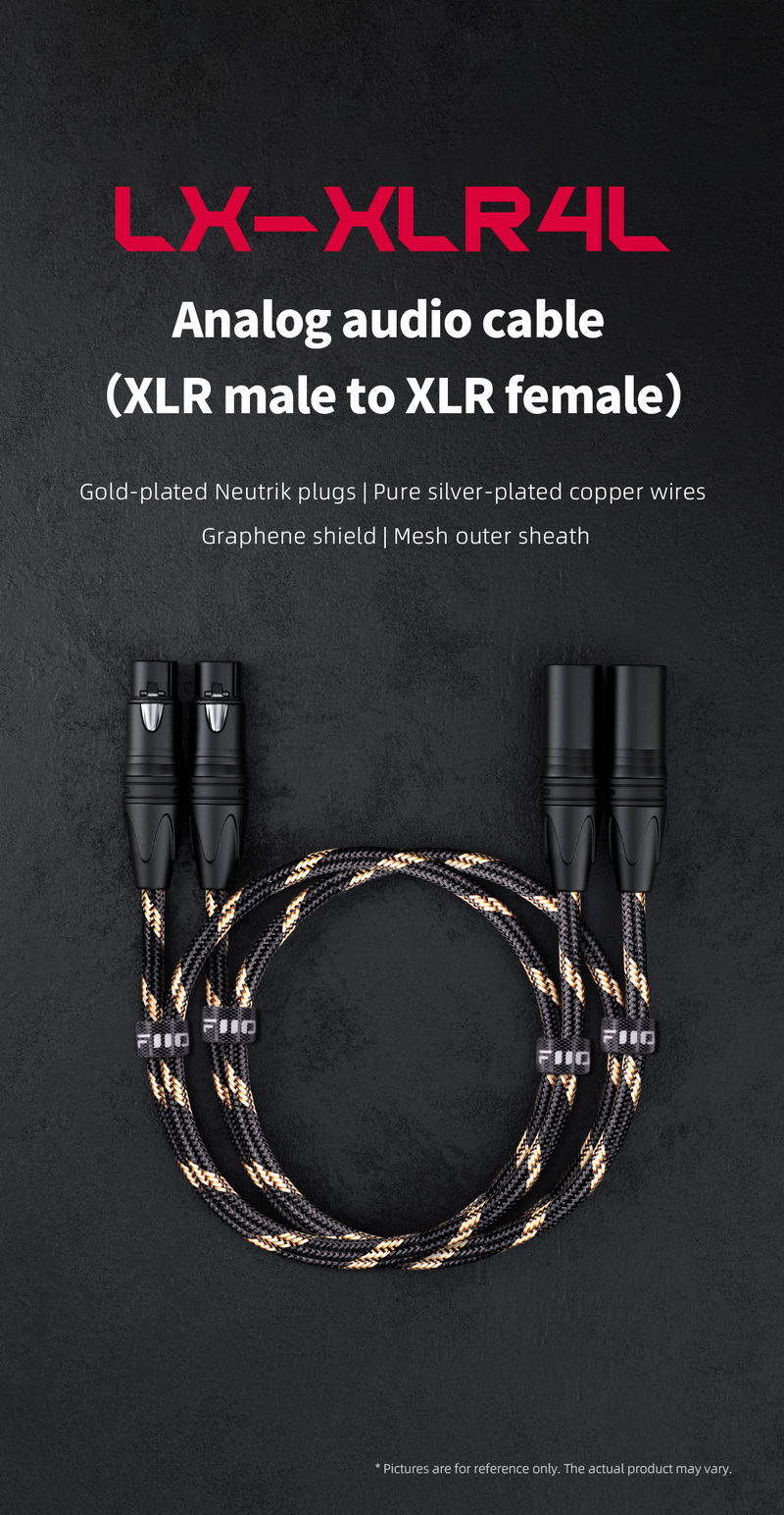 FiiO LX-XLR4L สายสัญญาณเสียง XLR ตัวผู้ถึงตัวเมีย 2 ชิ้น ยาว 150 ซม. ประกันศูนย์ไทย