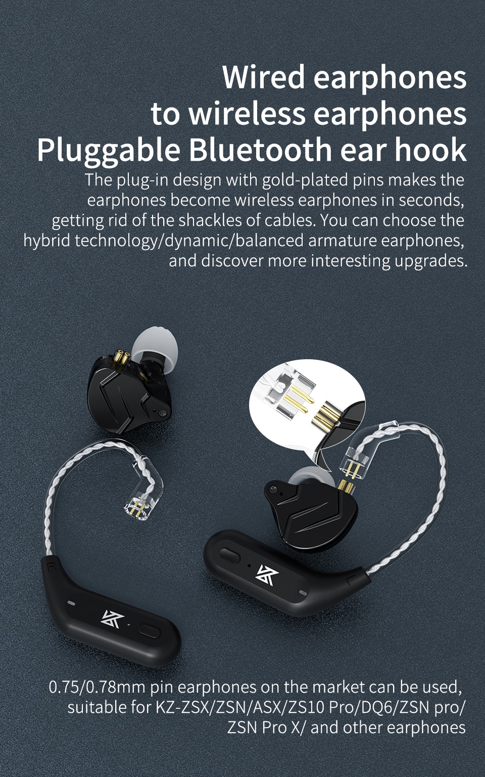 ฃาย KZ AZ09 Module Bluetooth 5.2 อัพเกรดหูฟังให้ไร้สาย