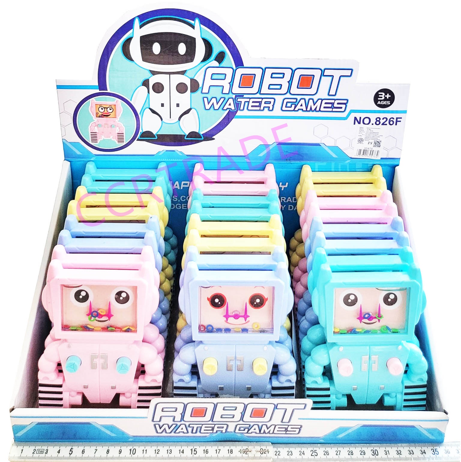 เกมส์กดน้ำหุ่นยนต์สีหวานถาด 10.5x15 ซม.(1x24)
