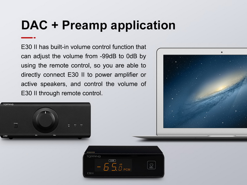 Topping E30ii DAC ตั้งโต๊ะชิป AK4493S x2 ประกันศูนย์ไทย