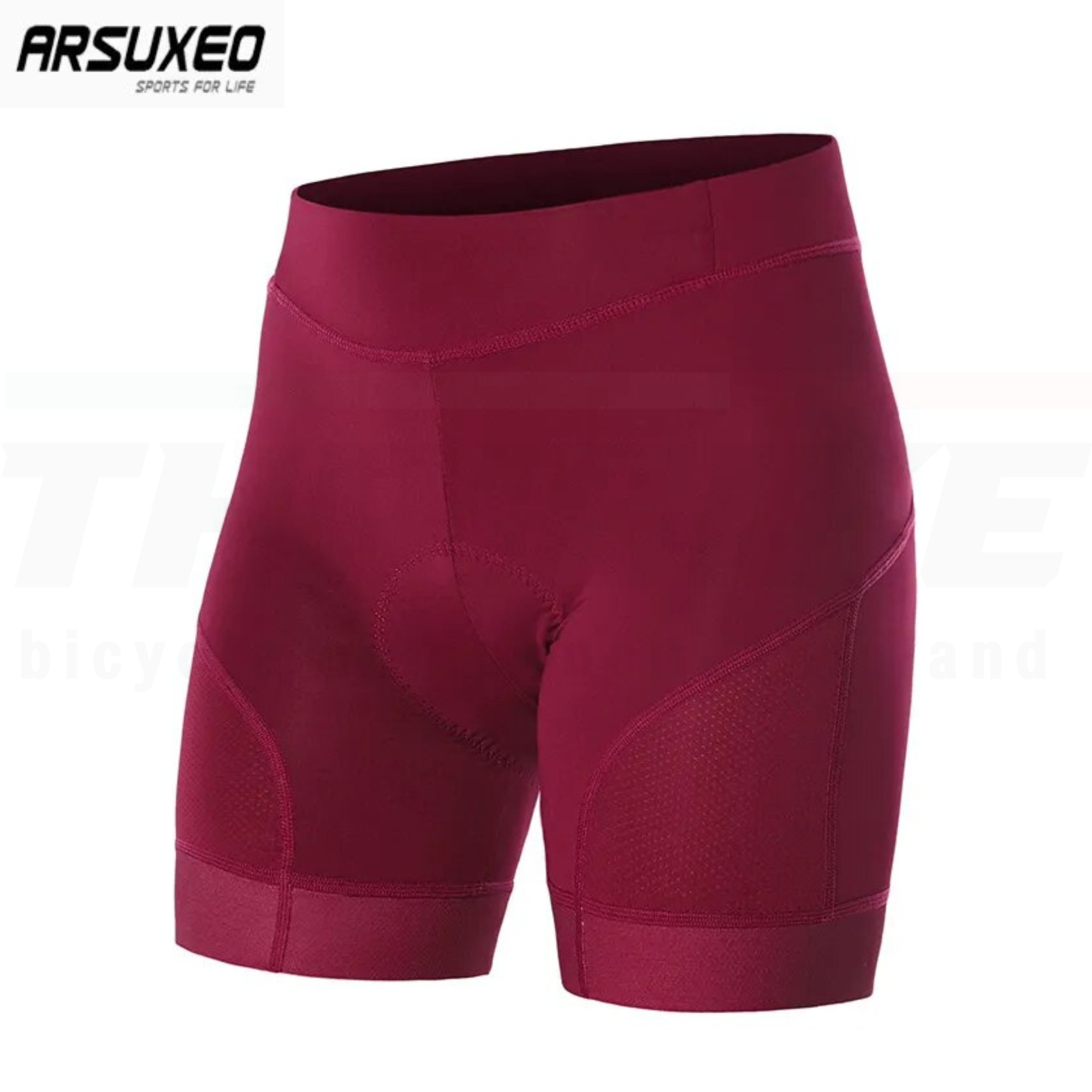 ผู้หญิง กางเกงปั่นจักรยานขาสั้นเป้า 5D ยี่ห้อ ARSUXEO ขาเลเซอร์คัท