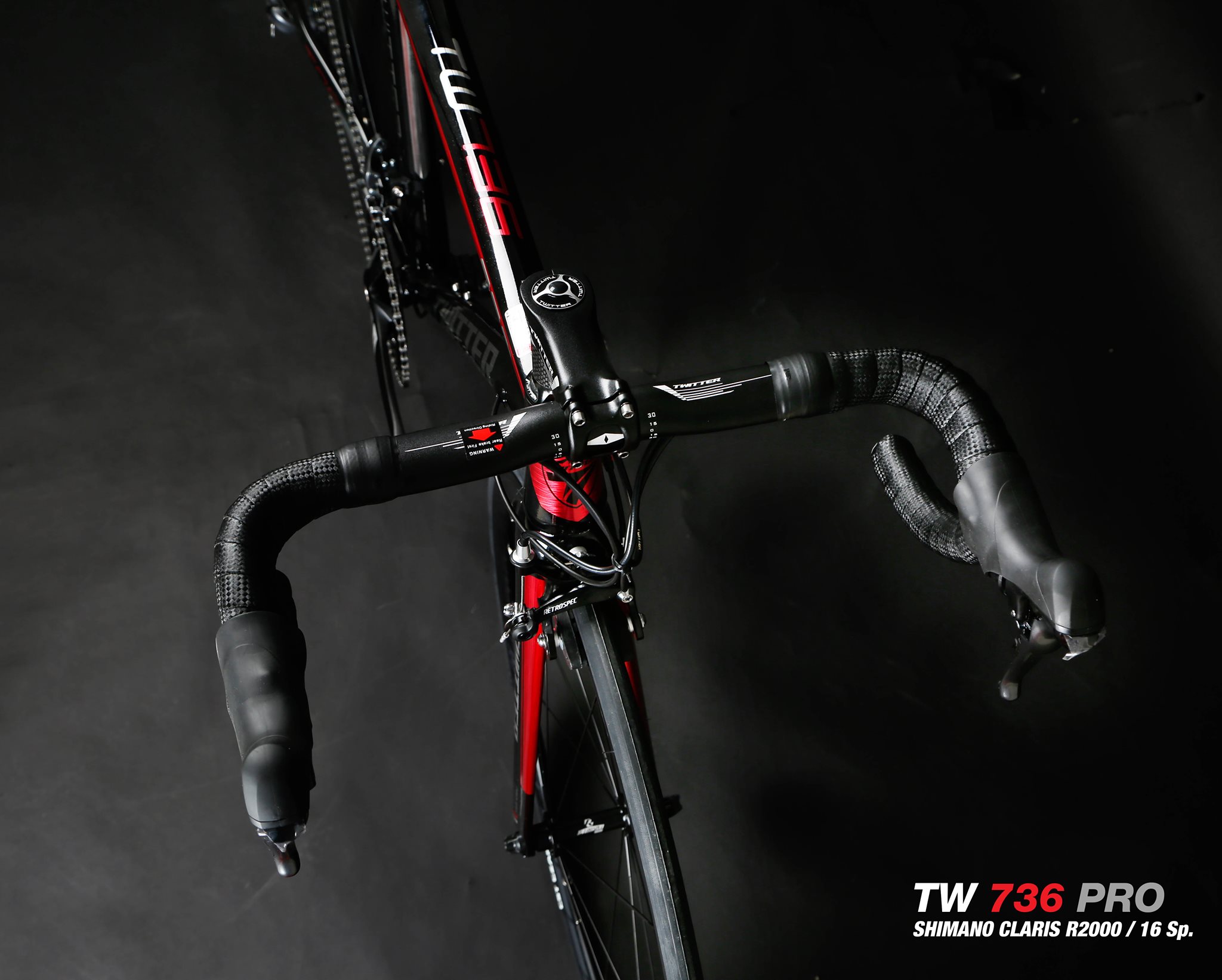 จักรยานเสือหมอบ TWITER รุ่น TW 736 PRO Top Aluminium ลบรอยเชื่อม ซ่อนสาย