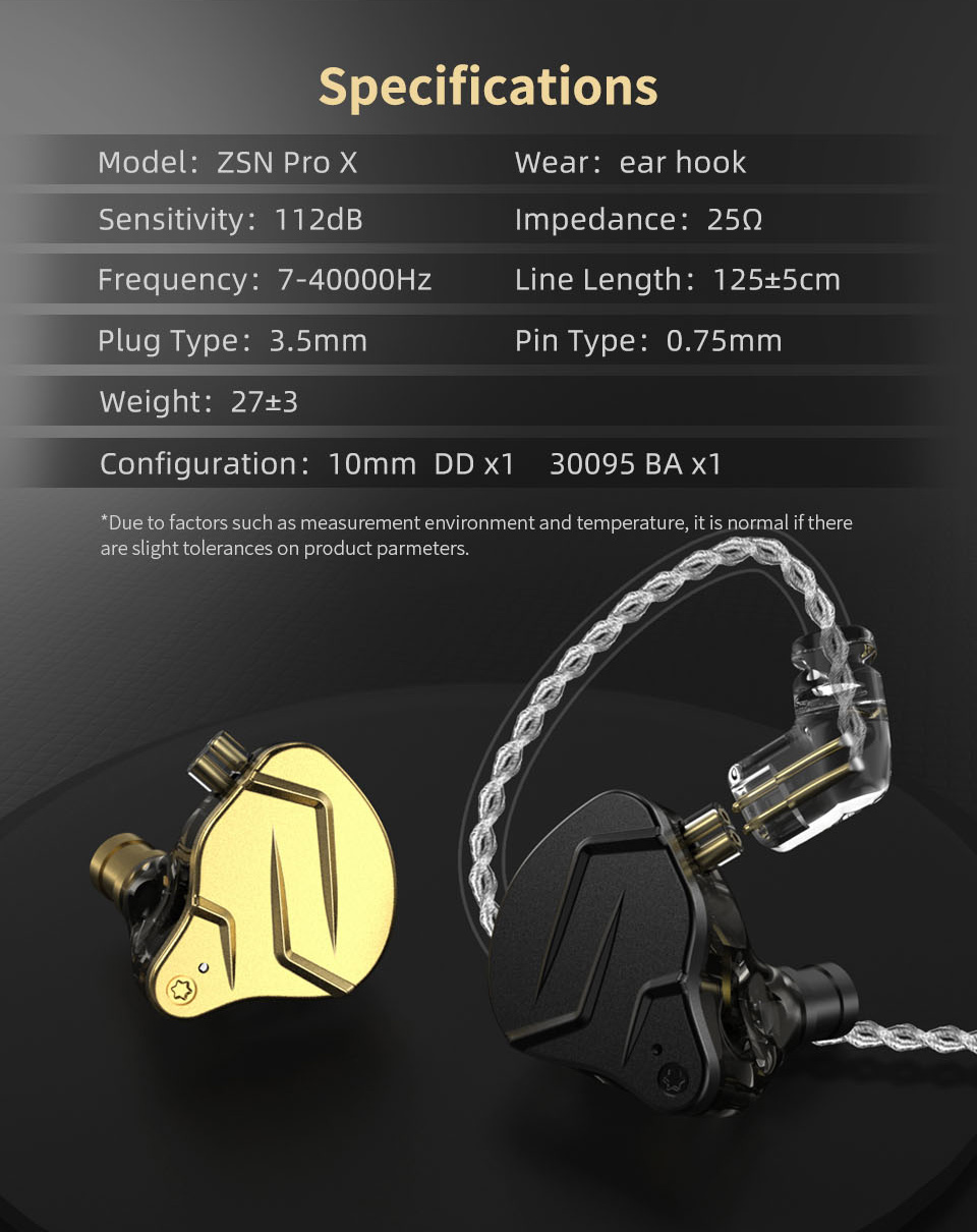 ขาย KZ ZSN PRO X หูฟัง Hybrid 2 ไดรเวอร์ 1BA+1DD ประกันศูนย์ไทย