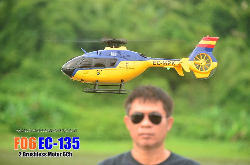 F06 EC-135 RC 6CH Helicopter 2Brushless Motor