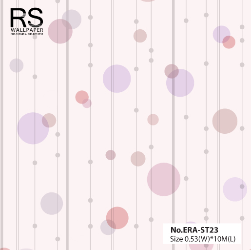 วอลเปเปอร์ ลายน่ารักๆ โทนสีชมพู-ม่วง No.ERA-ST23