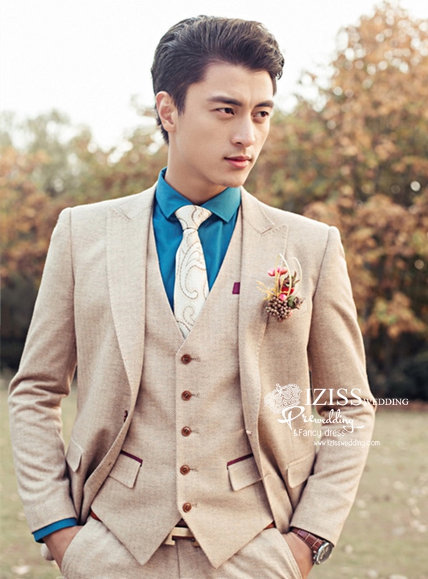 PW467- **พรีออเดอร์**ชุดแต่งงานแฟนซี ชุดเดรสสีฟ้าอมเขียว ชุดยกน้ำชา ชุดถ่ายพรีเวดดิ้ง (prewedding dress) & ชุดแต่งงานแฟนซี (Fancy wedding dress) "ธีมสีฟ้าอมเขียว น้ำตาล"