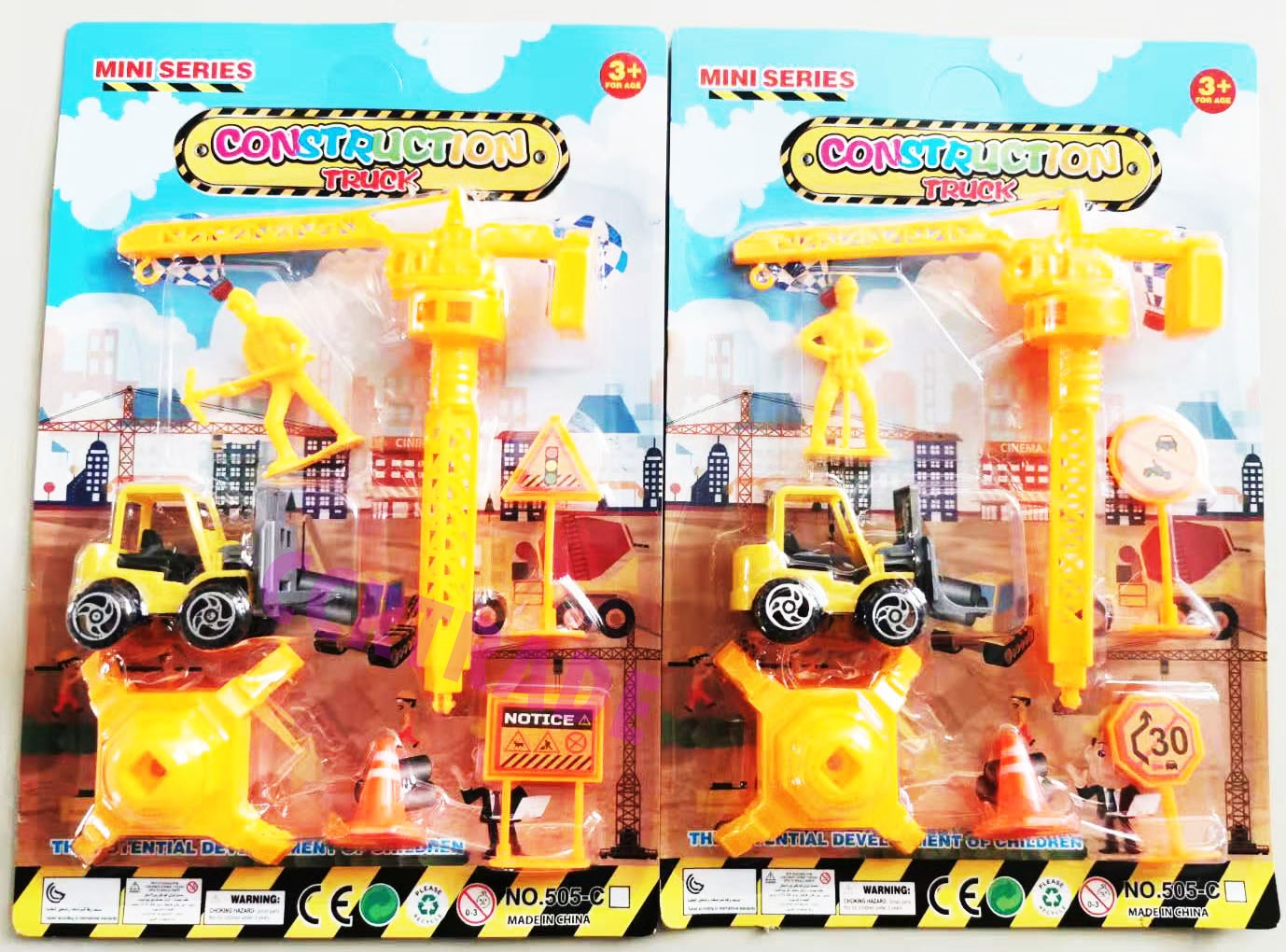 รถก่อสร้าง+เครนใหญ่แผง 28 ซม.