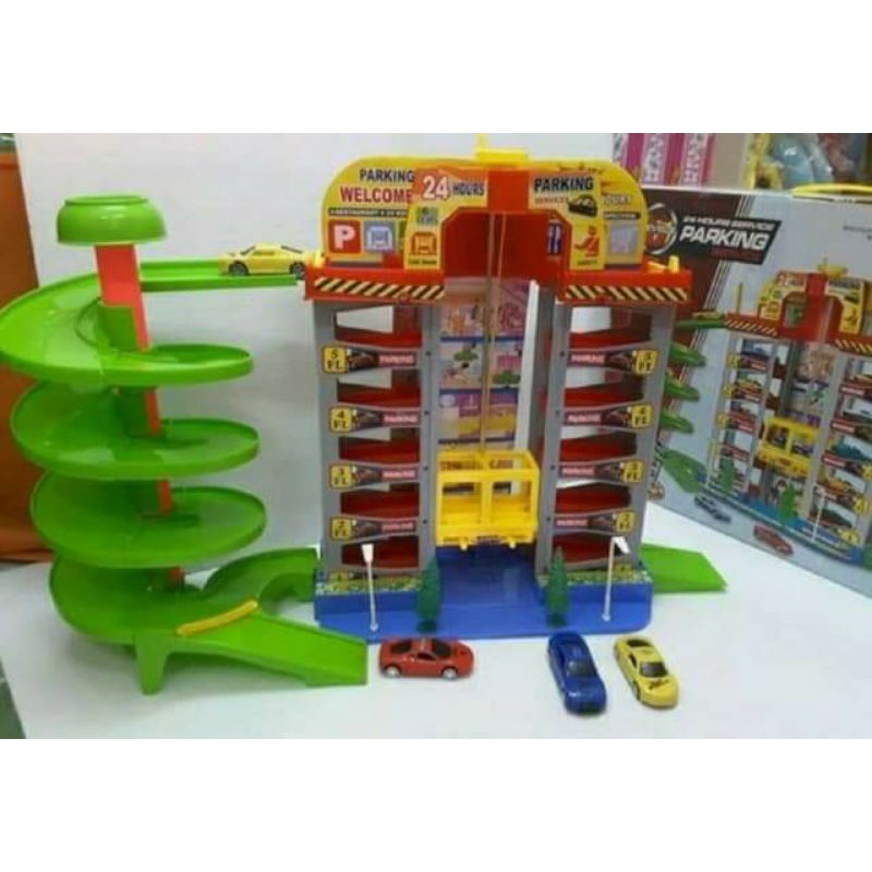 ลานจอดรถของเล่น ลานจอดรถ6 ชั้นแถมรถ4คัน พร้อมส่งจากไทย