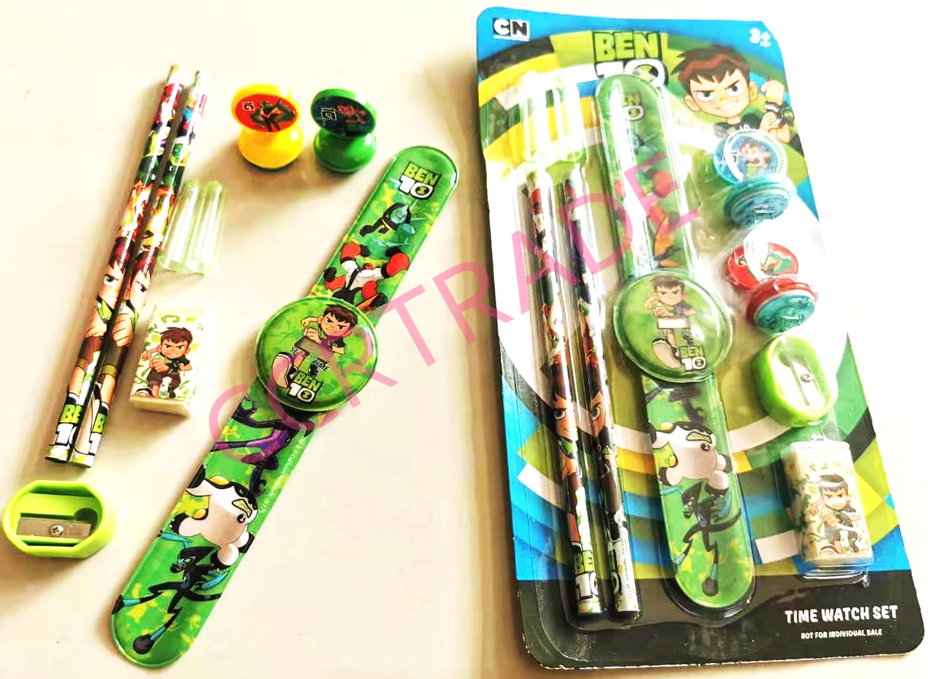 ชุดเครื่องเขียน+สายรัดข้อมือเบนเทนแผง 28 ซม.(ลิขสิทธิ์แท้)