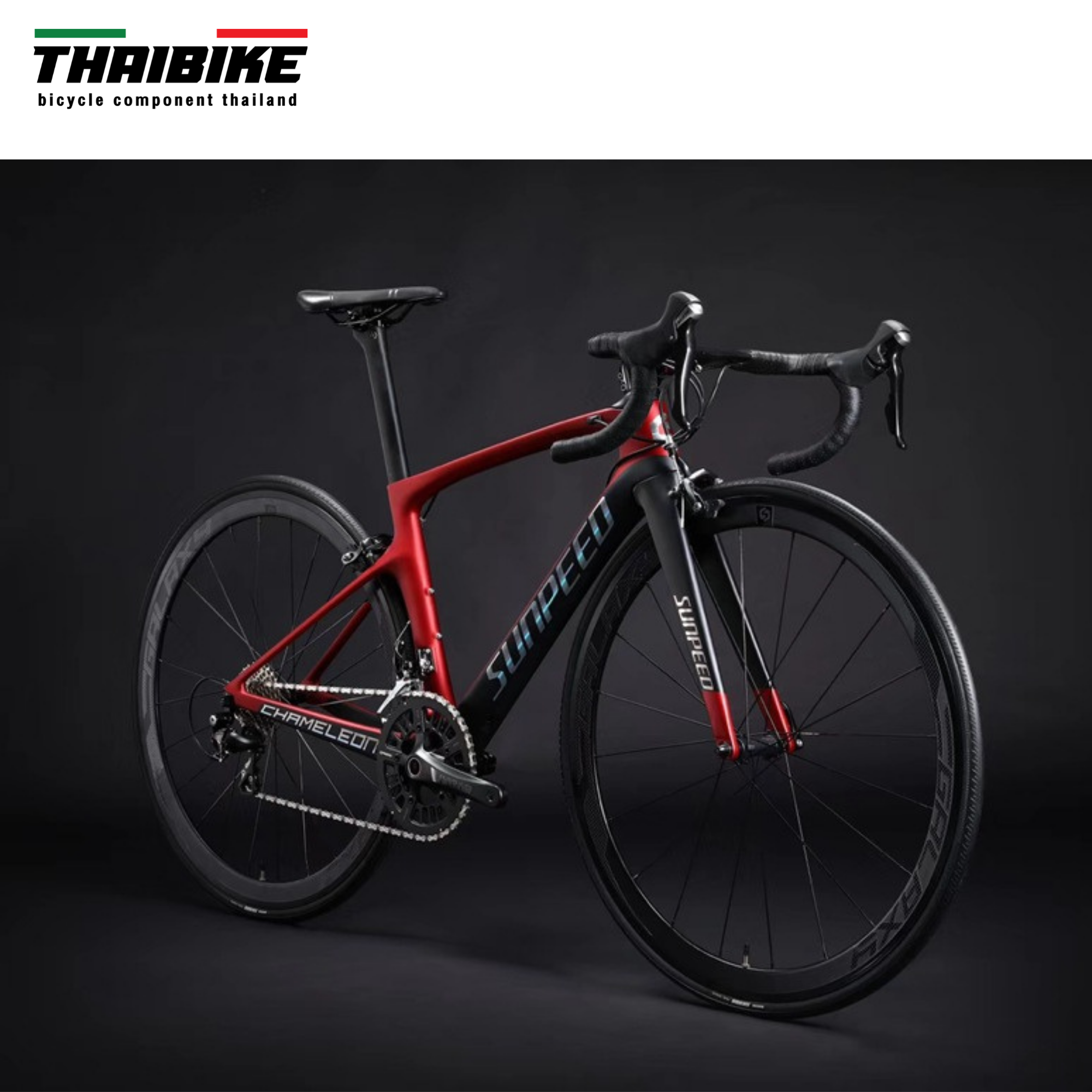 แฮนด์จักรยานคาร์บอนแบบอินทริเกต THAIBIKE Carbon Fiber Integrated Road Bike