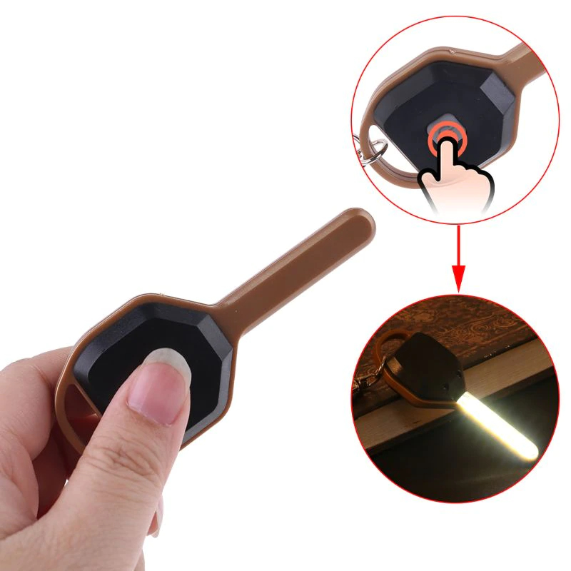 พวงกุญแจแบบมีไฟฉายในตัว TAG-B มีถ่านพร้อมใช้งาน LED Flashlight Mini Key Lamp Key-chain