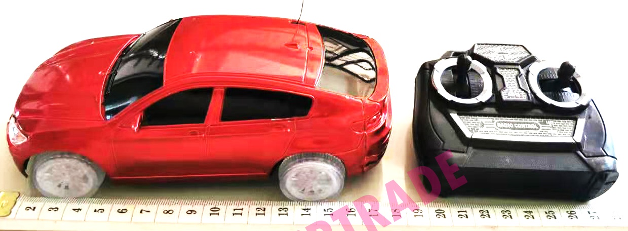 รถแข่งบังคับ RC ล้อไฟ+รีโมทกล่อง 11x34.5 ซม.(1x3)