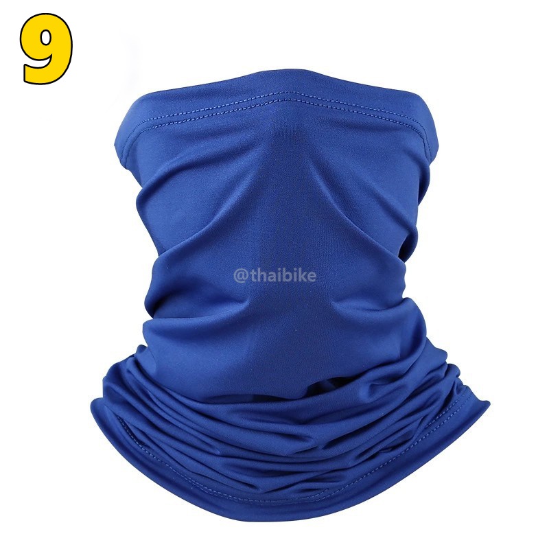 ปั่นจักรยาน ตกปลารุ่นเย็บขอบ ผ้าคลุมหัวทั้งใบ ผ้าบัฟแบบลาย กันแดด กันฝุ่น เช็ดเหงื่อ ผ้ากันเหงื่อ ลายสวย ลายพราง