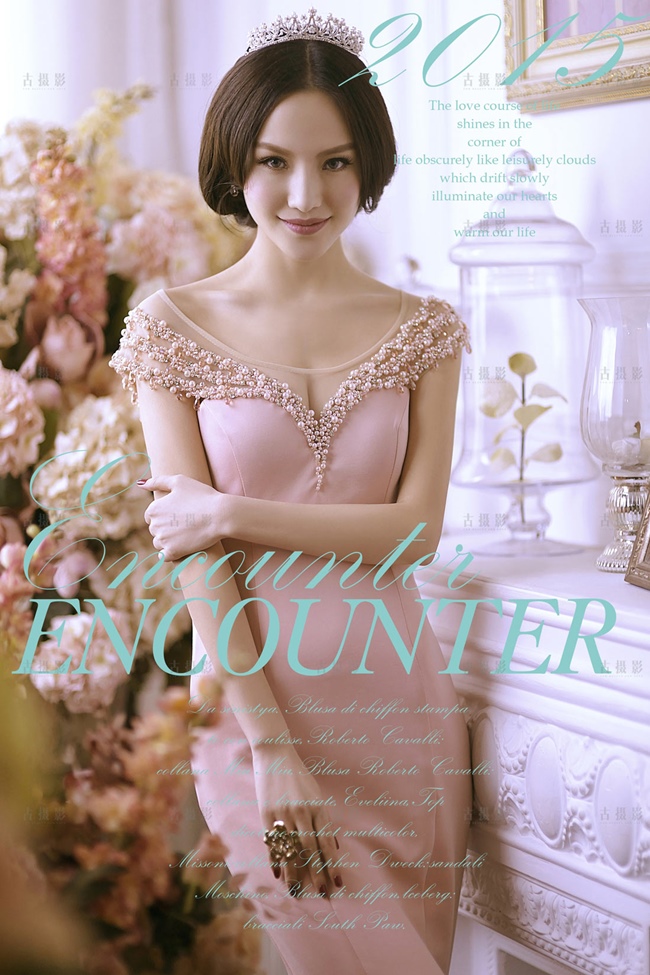PW466- **พร้อมส่งสีชมพูนู้ดและสีฟ้า**ชุดแต่งงานแฟนซี ชุดเดรสสีชมพูนู้ด ชุดยกน้ำชา ชุดถ่ายพรีเวดดิ้ง (prewedding dress) & ชุดแต่งงานแฟนซี (Fancy wedding dress) "ธีมสีชมพูนู้ด"