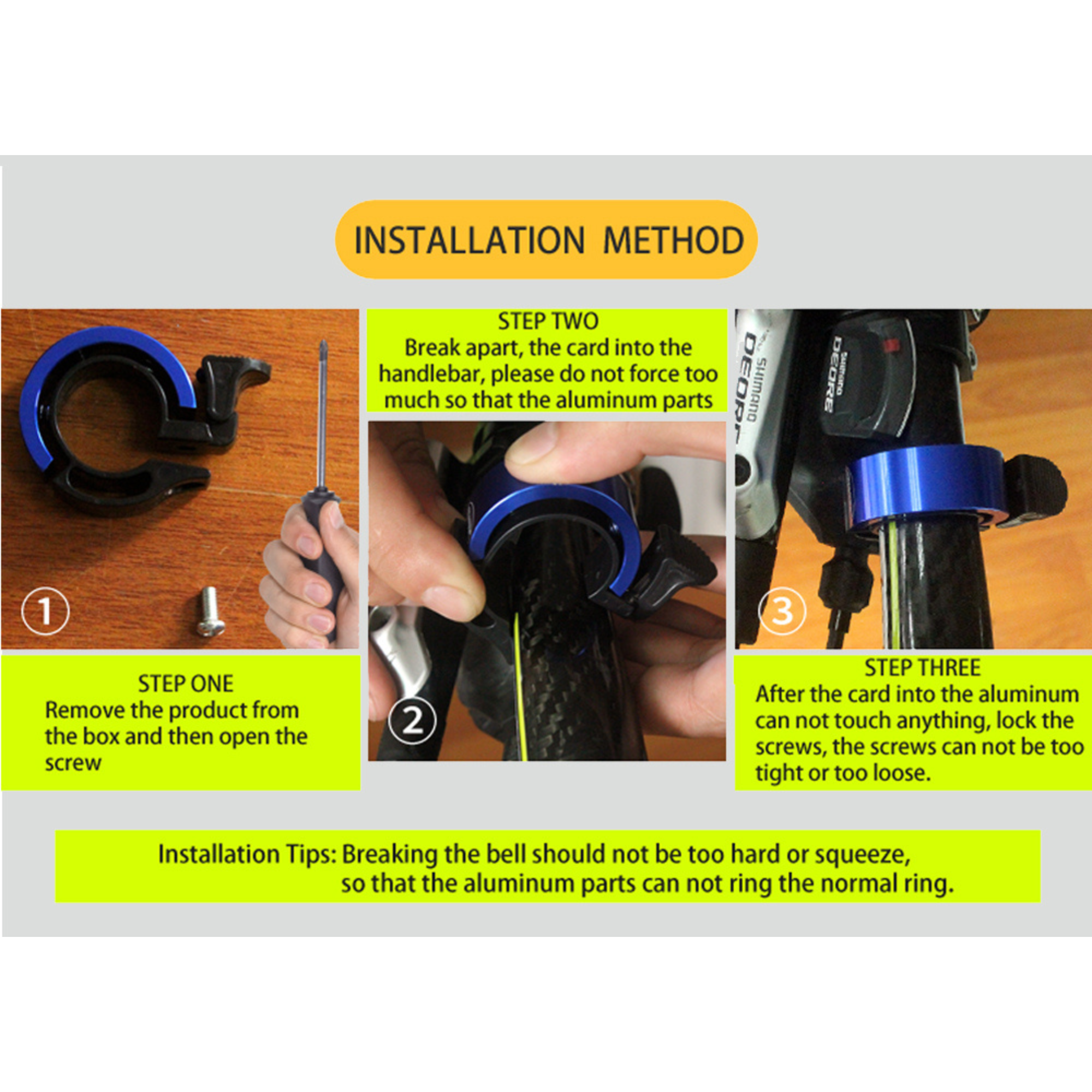 กระดิ่งจักรยาน กริ่งTWOOC ติดจักรยาน รัดแฮนด์จักรยาน เสียงดัง