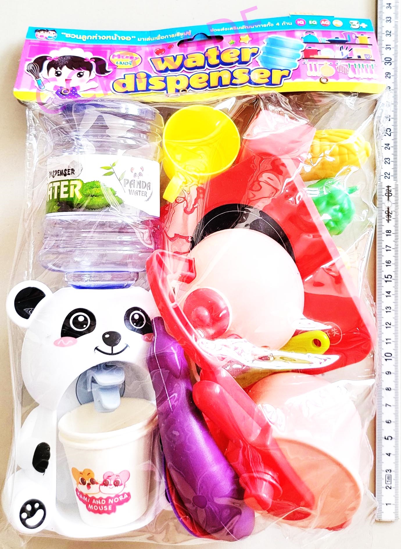 เซ็ทตู้กดน้ำการ์ตูน+อุปกรณ์ถุง PVC 24x35 ซม.(งานห้าง)(1x3)