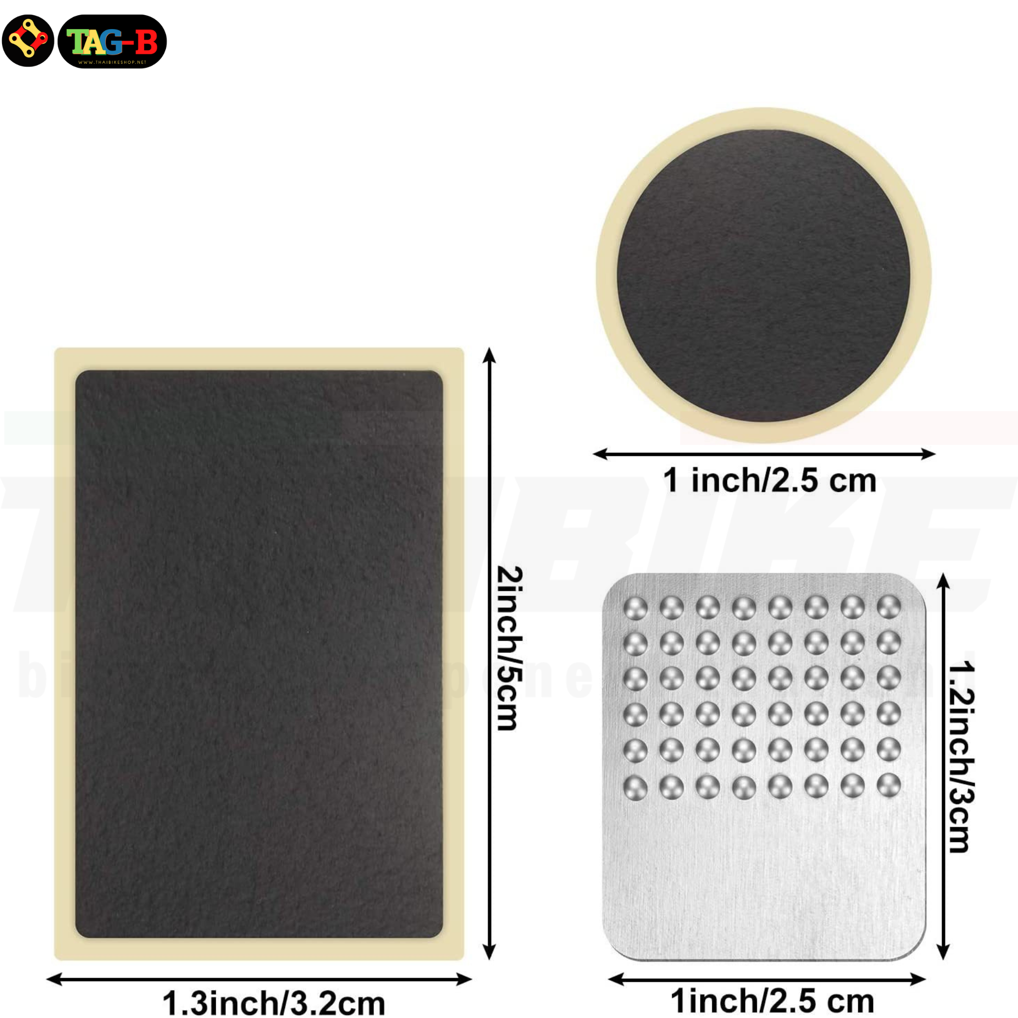 ชุดปะยางจักรยาน ไม่ใช้กาว ที่งัดยาง มีกล่อง ยี่ห้อ THAIBIKE