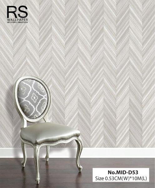 วอลเปเปอร์ ลายไม้ประยุกต์ สีขาวเทา No.MID-D53
