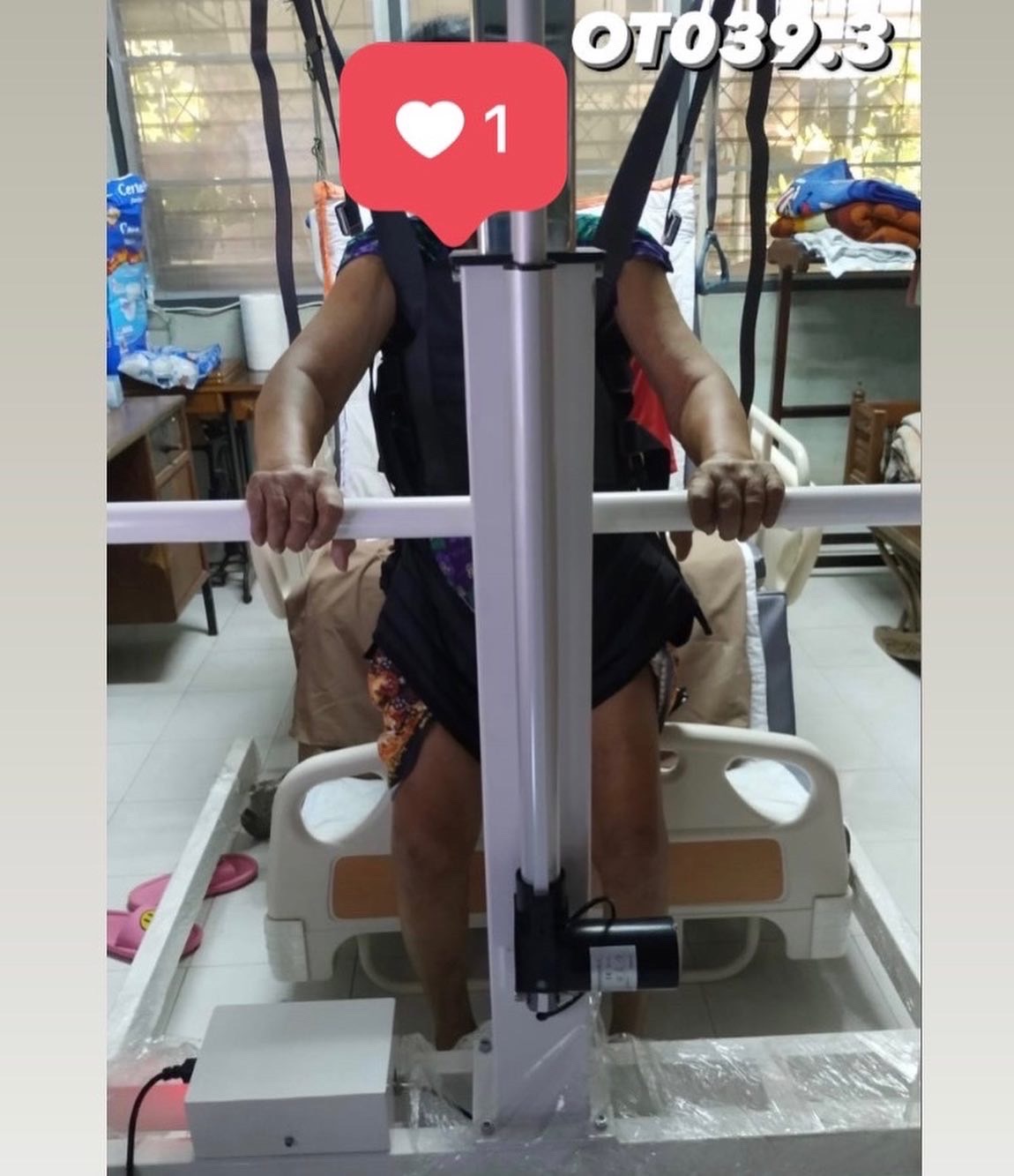 เครื่องพยุงเดิน /เครื่องช่วยพยุงฝึกเดิน รุ่นOT039.3/ เครื่องพยุงเดินผู้ป่วยด้วยไฟฟ้า / ADJUSTABLE WALKING SUPPORT