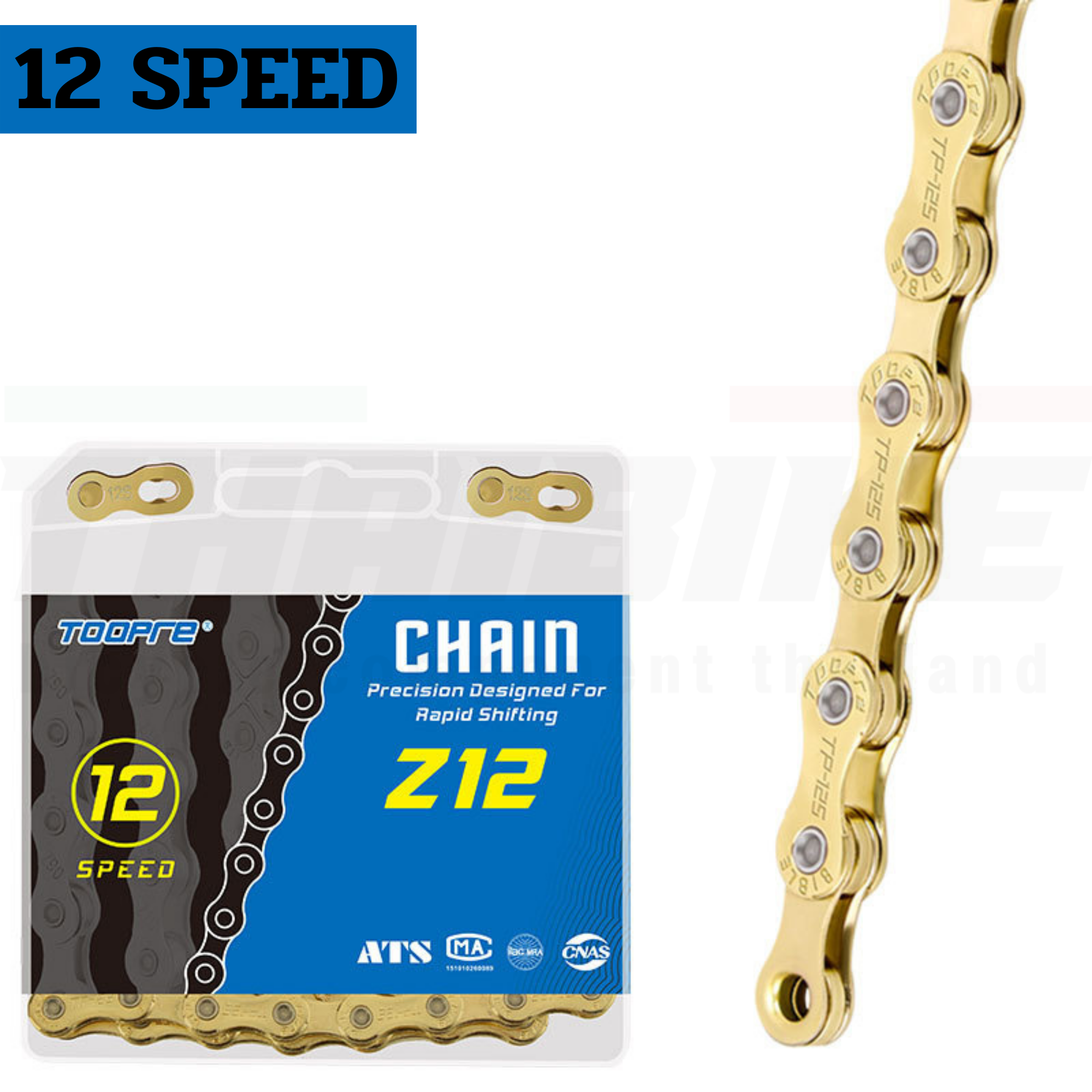 (สีทอง)ของแท้ โซ่จักรยาน TOOPRE Bike Chain Z80(617/8S), Z90(9S), z10 (10), Z11(11) Z12 โซ่เสือหมอบ โซ่เสือภูเขา