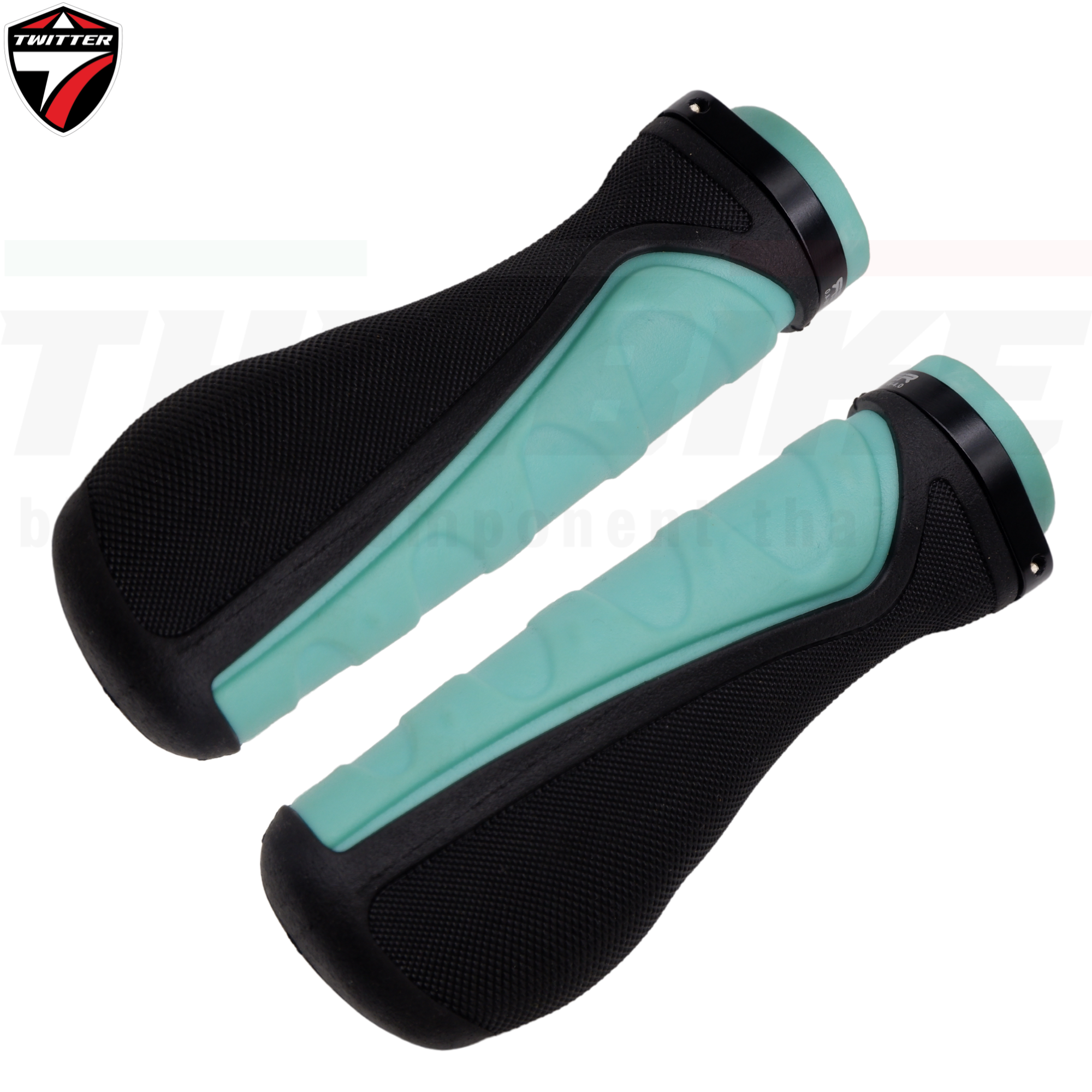 ปลอกแฮนด์จักรยานเสือภูเขาแบบยางมีตัวรัด T.WITTER รุ่น TW 4.0 รุ่นยาง นุ่มมือ
