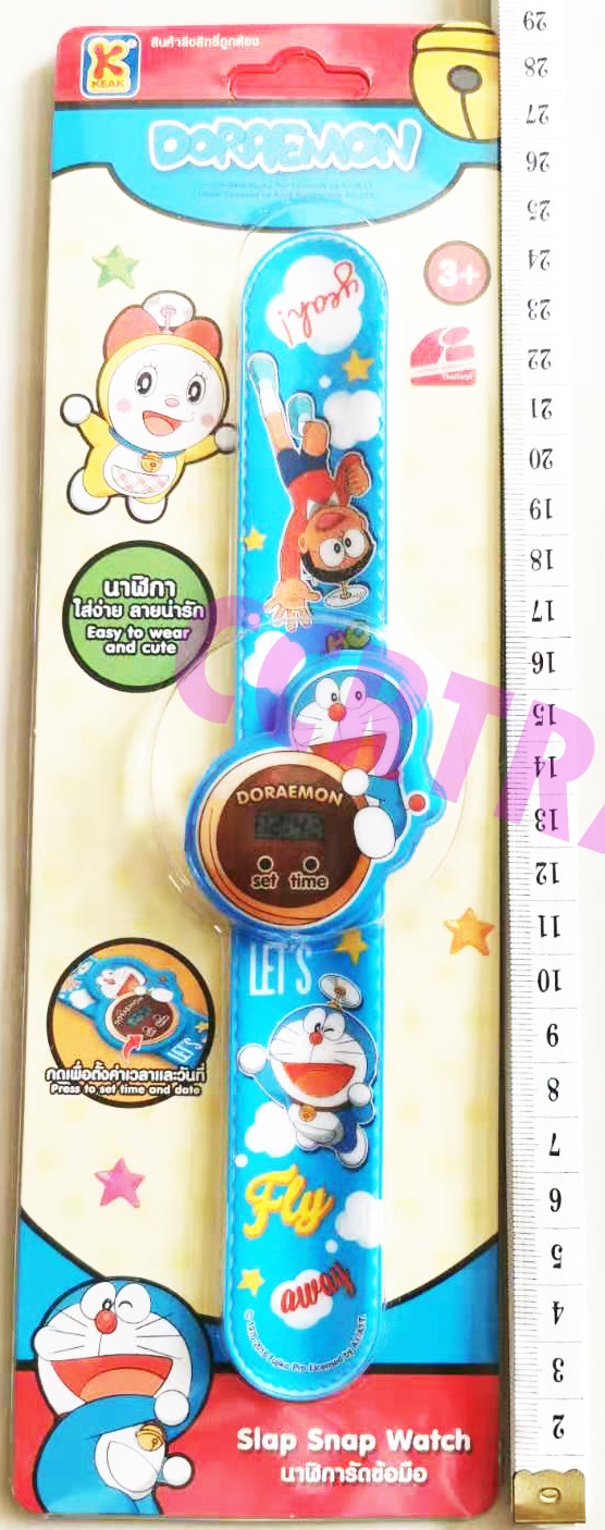 นาฬิกาสายรัดข้อมือโดราเอม่อนแผง 29 ซม.(ลิขสิทธิ์แท้)(1x6)