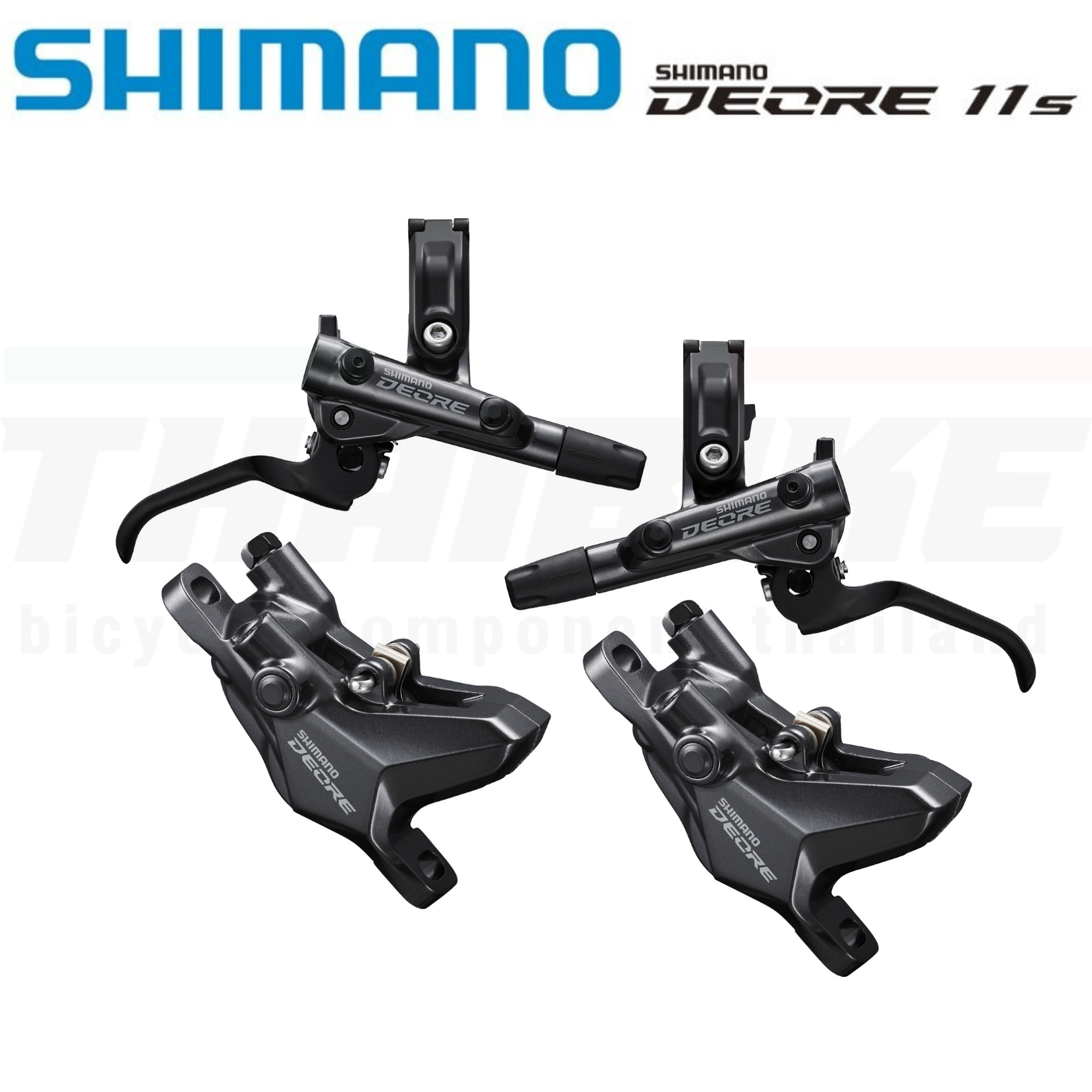 ชุดดิสเบรคจักรยานเสือภูเขา Shimano Deore BL-M6100 + BR-M6100 Hydraulic Disc Brake