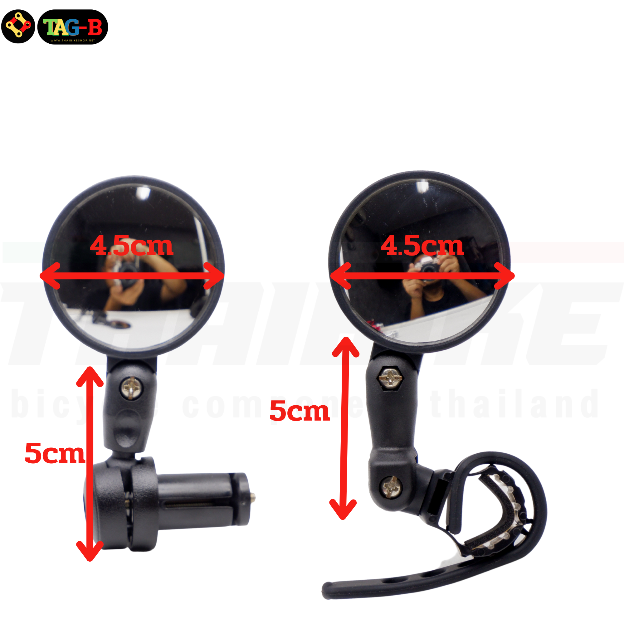 กระจกมองหลังจักรยาน ยี่ห้อ 3D-BIKE มีแบบเสียบ กับแบบปลดเร็ว ติดได้ทั้งซ้ายและขวา