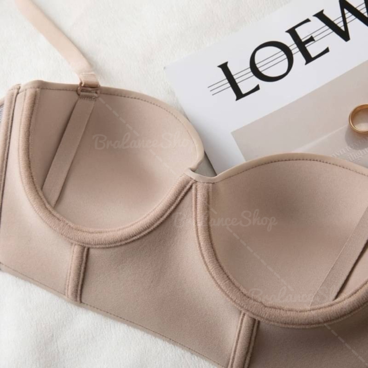 BLS✿0316 ยกทรงเกาะอกล๊อคกิ้งบรา สไตล์ครอปบรา