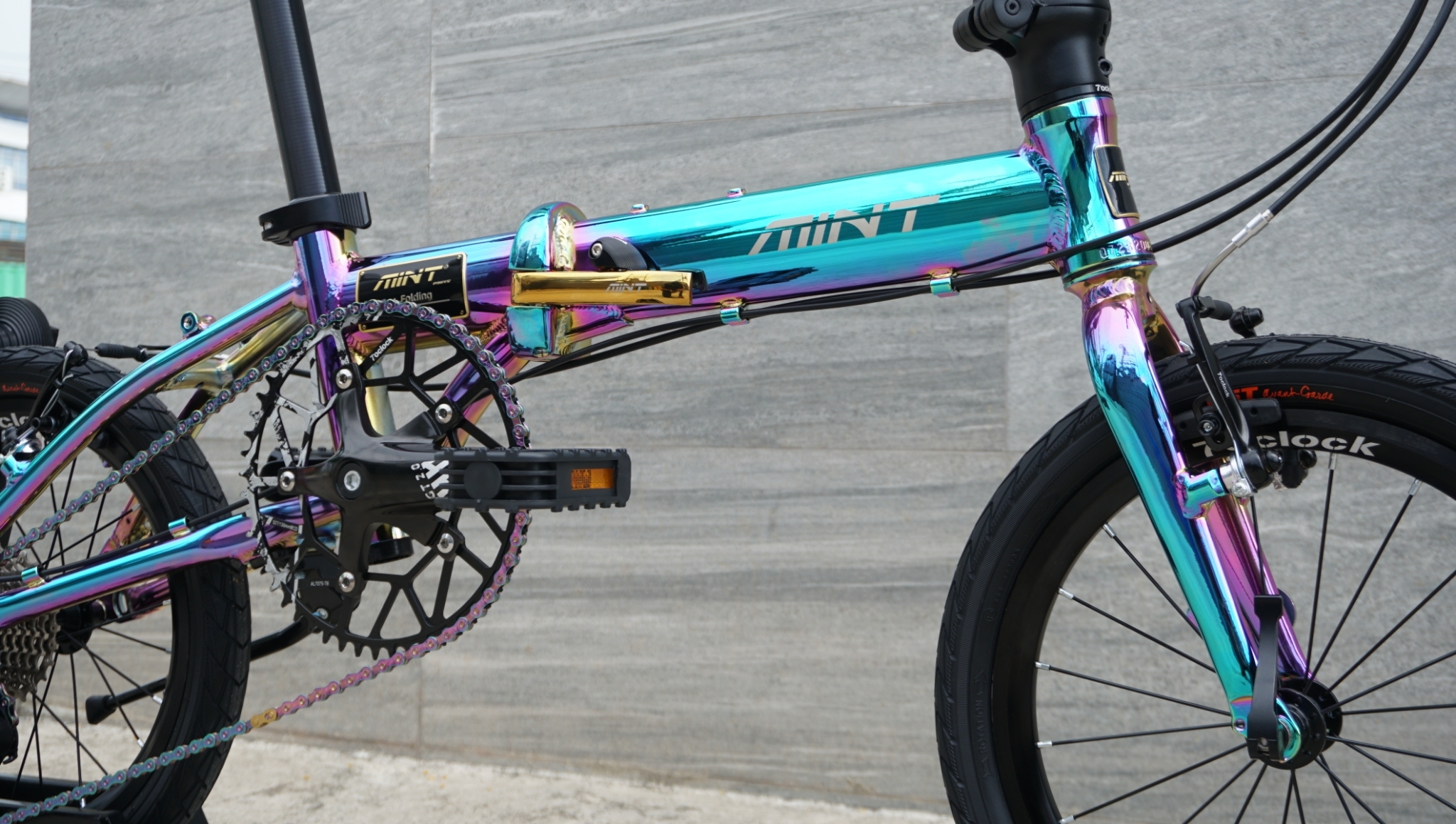 MINT : T9-16" จักรยานพับได้ฃ้อ 16" เฟรมอลูมิเนียม 9 สปีด วีเบรก เบาพียง 9.9 กก.