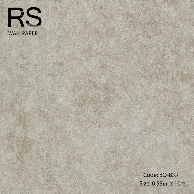 วอลเปเปอร์ลายปูนเปลือยมีรอยร้าวโทนสีเทาอมสีชาเขียว BO-B33