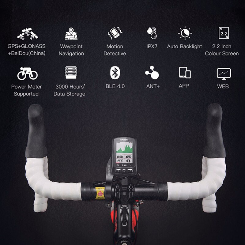 ไมล์จักรยานวัดความเร็ว ดาวเทียม IGPSPORT GPS รุ่น IGS618 ANT+