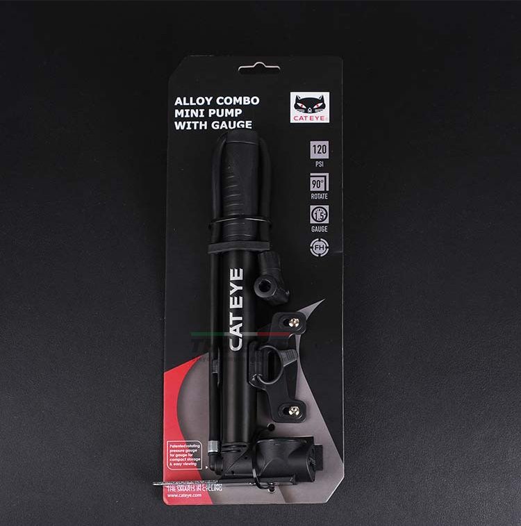 แท้ สูบจักรยานแบบพกพา CATEYE PUMP 120PSI ท่ออลูมิเนียม
