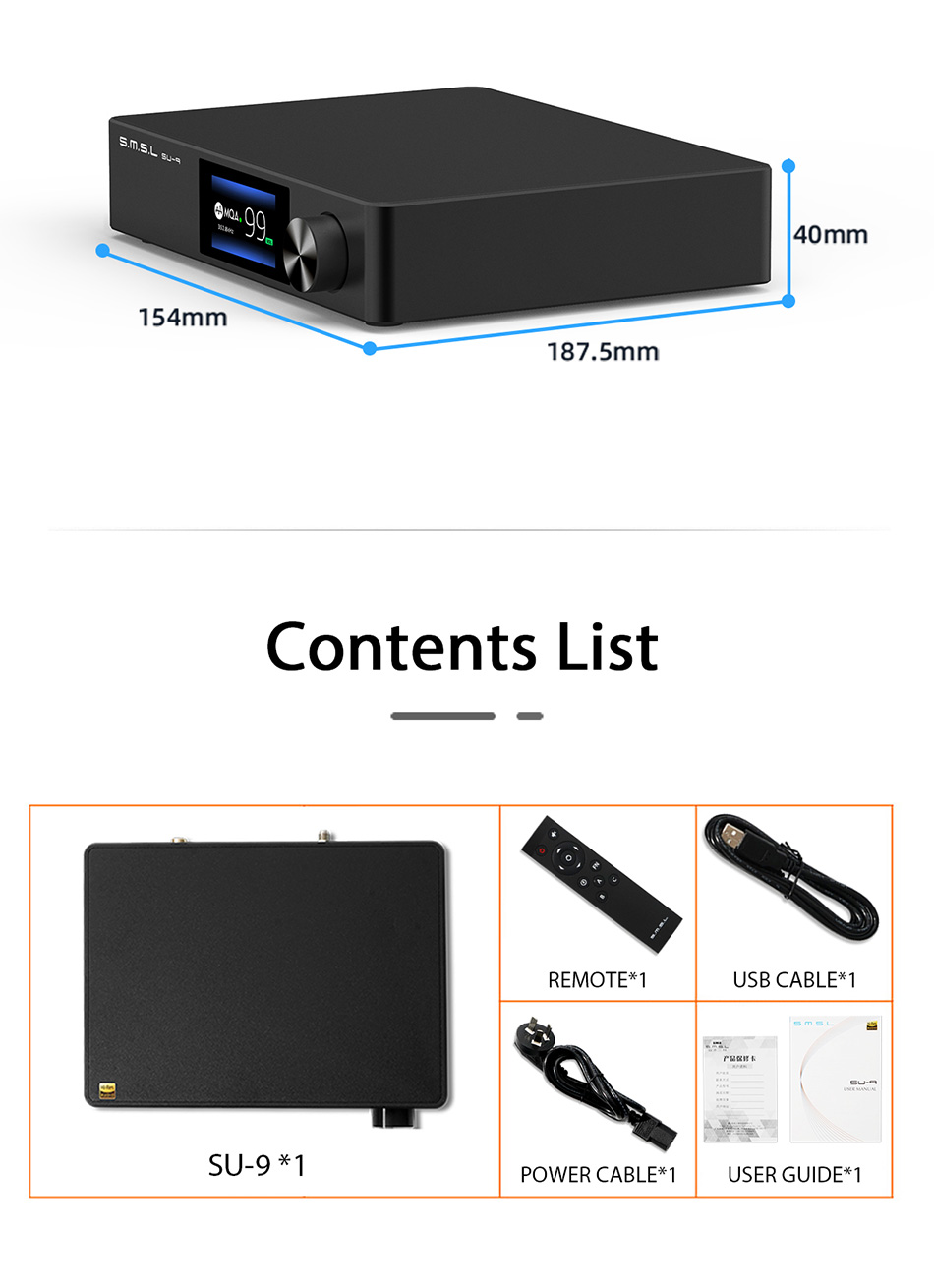 ขาย SMSL SU-9 DAC ตั้งโต๊ะระดับ High-End รองรับ MQA, UAT, LDAC ประกันศูนย์ไทย