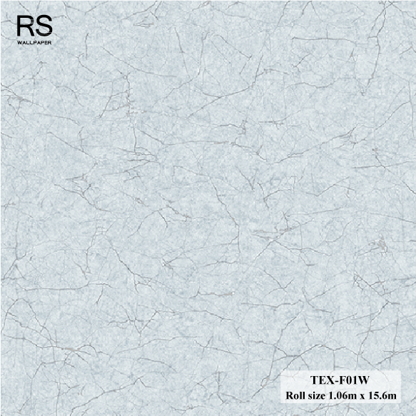 วอลเปเปอร์ ลายปูนเปลือยสีฟ้าเทา TEX-F01W