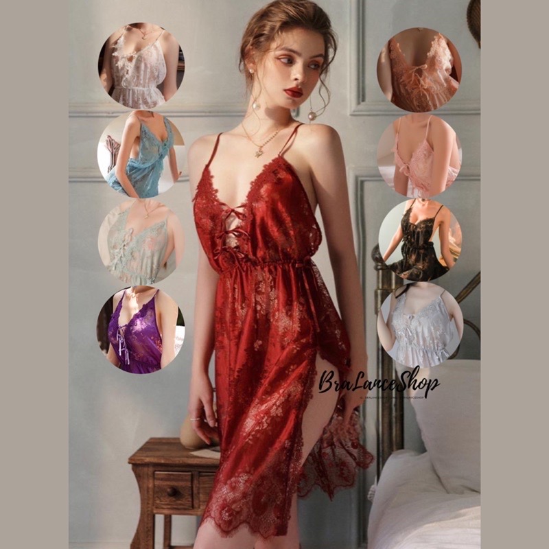 BLS✿311 ชุดนอนลูกไม้ซีทรู