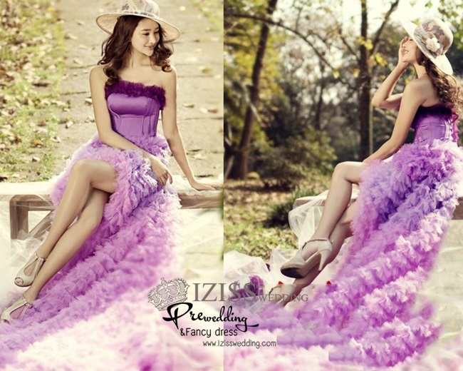 PW051 - **เลิกผลิตค่ะ** ชุดคู่ถ่ายพรีเวดดิ้ง (prewedding dress) & ชุดแต่งงานแฟนซี (Fancy wedding dress)ชายหญิง "ธีมสีม่วง-น้ำเงินเข้ม"