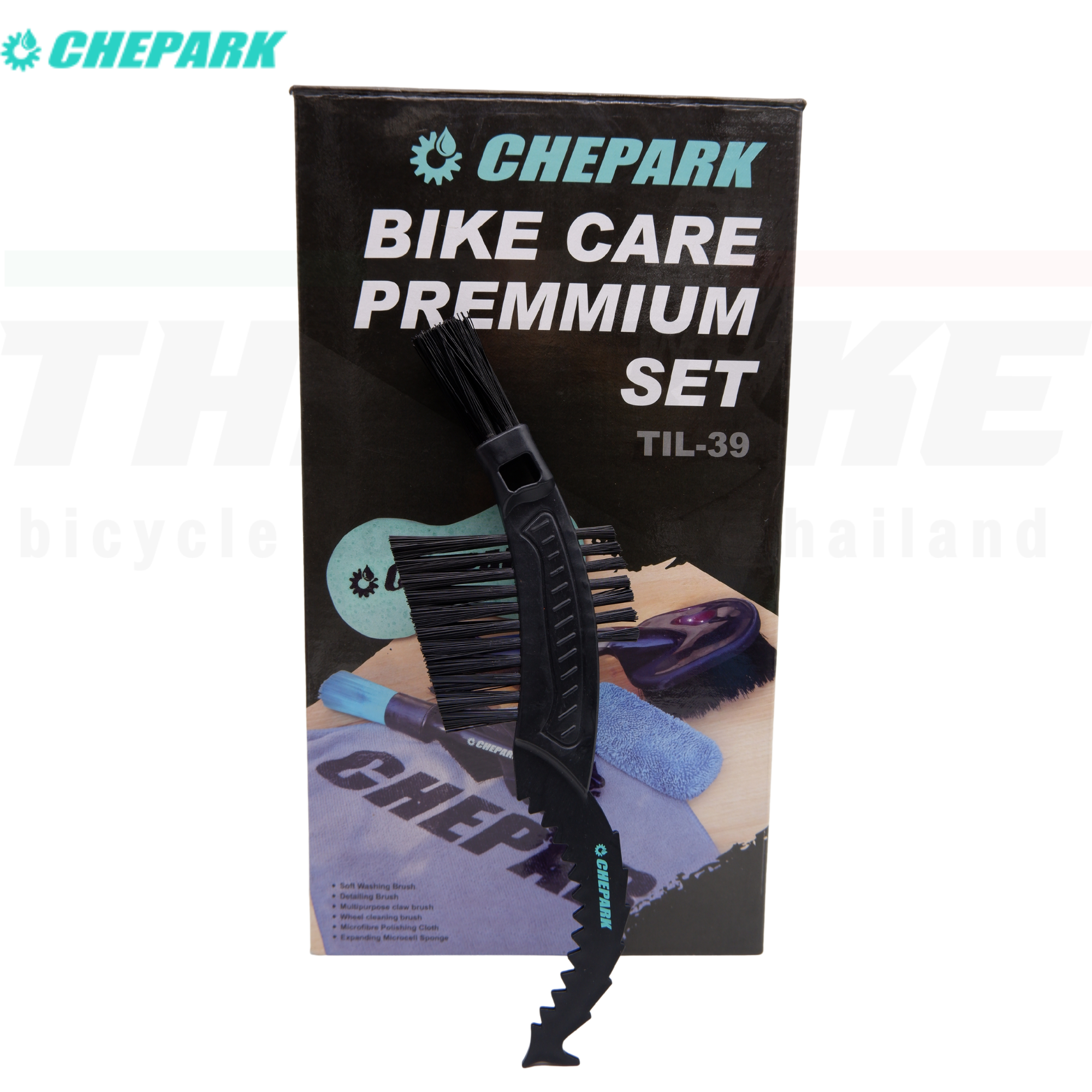 ชุดแปรงทำความสะอาดจักรยาน CHEPARK TIL-39 ผ้าเช็ดรถ