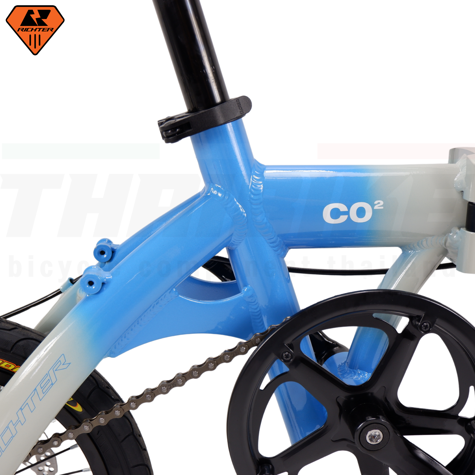 รถจักรยานพับได้ RICHTER CO2 อลูมิเนียม สุดเบา รถพับล้อ 14 นิ้ว พกพาสะดวก