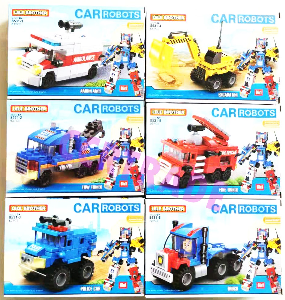 เลโก้หุ่นรถแปลงร่างกล่องจัมโบ้ 15x21 ซม.(1x6)