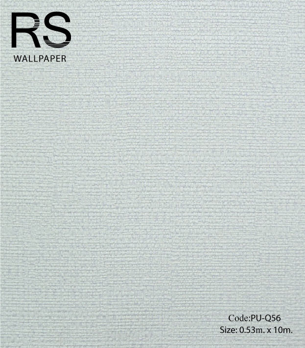 วอลเปเปอร์เทกเจอร์ผ้าพื้นโทนสีฟ้าอ่อนอมสีขาว PU-Q56